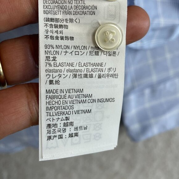 NEW Kirkland Signature Men's XL Blue Plaid Long Sleeve Dress Shirt - Picture 6 of 7